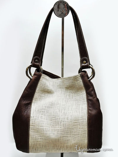 Сумка Puntotres, цвет цвет коричневый / белый