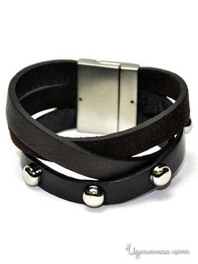 Браслет Puntotres, цвет цвет темно-коричневый / черный