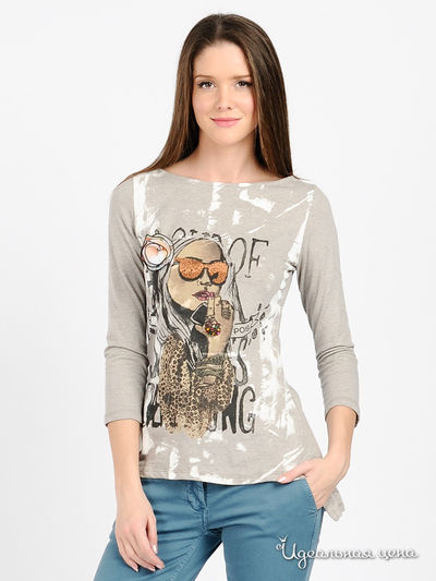 Лонгслив Pois, цвет цвет серо-бежевый