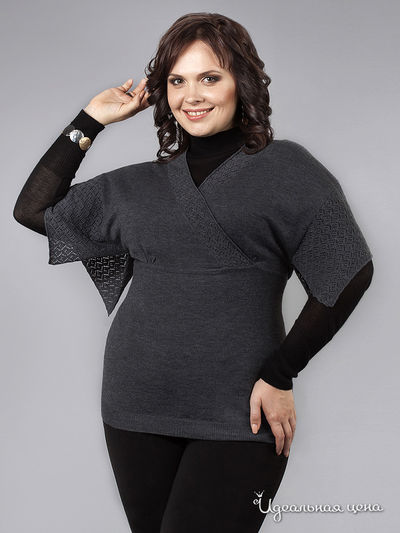 Блуза Natura, цвет цвет графитовый меланж