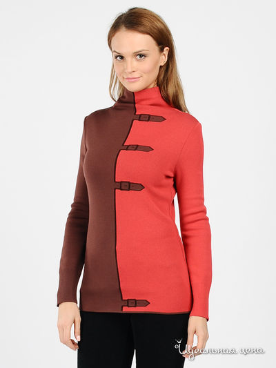 Свитер Roberta di Camerino, цвет цвет коричневый / коралловый