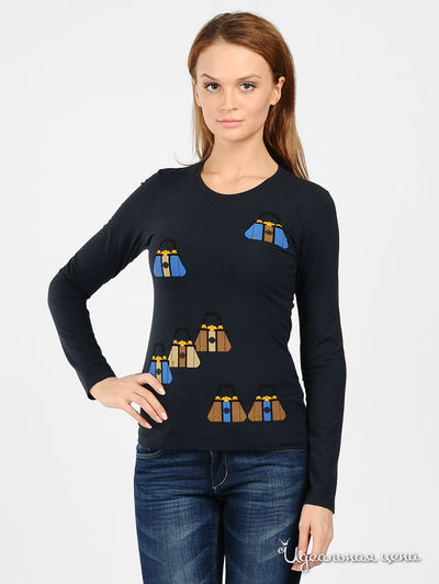 Лонгслив Roberta di Camerino, цвет цвет антрацитовый