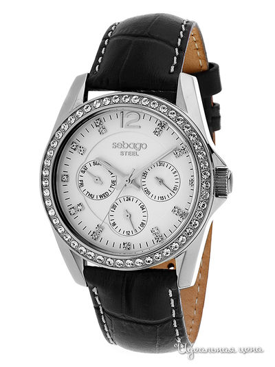 Часы Sebago, цвет цвет серебристо-черный