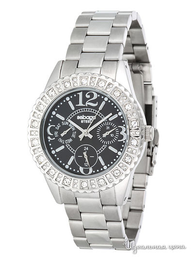 Часы Sebago, цвет цвет черный / серебристый