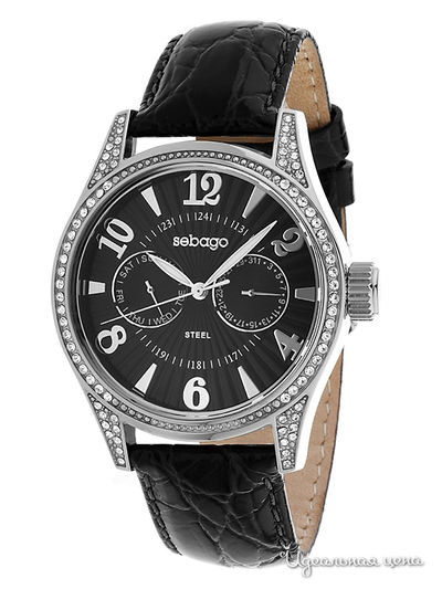 Часы Sebago, цвет цвет серебристо-черный
