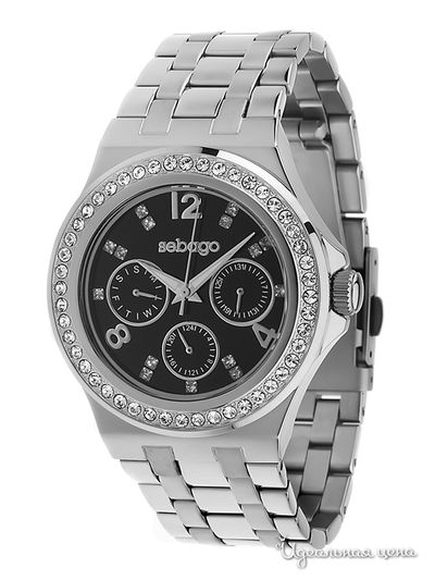 Часы Sebago, цвет цвет черный / серебристый