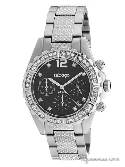 Часы Sebago, цвет цвет черный / серебристый