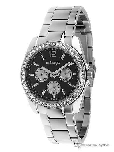 Часы Sebago, цвет цвет черный / серебристый