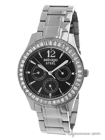 Часы Sebago, цвет цвет черный / серебристый