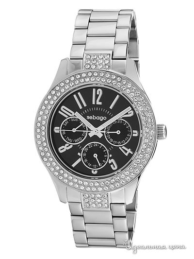 Часы Sebago, цвет цвет черный / серебристый
