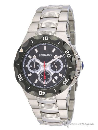Часы Sebago, цвет цвет черный / серебристый