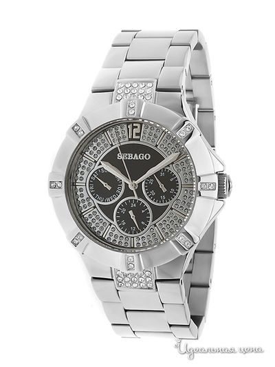 Часы Sebago, цвет цвет черный / серебристый