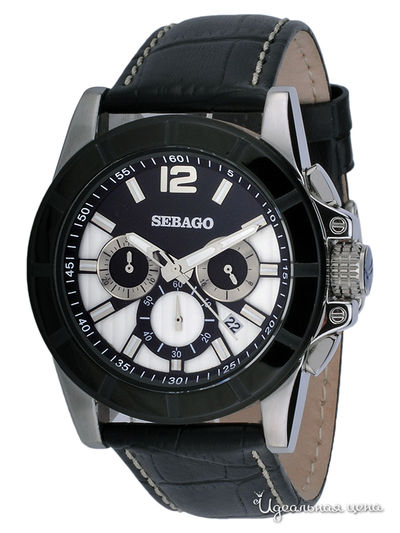 Часы Sebago, цвет цвет серебристо-черный