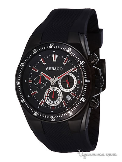 Часы Sebago, цвет цвет красный / черный