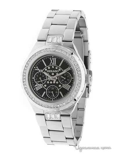 Часы Sebago, цвет цвет черный / серебристый