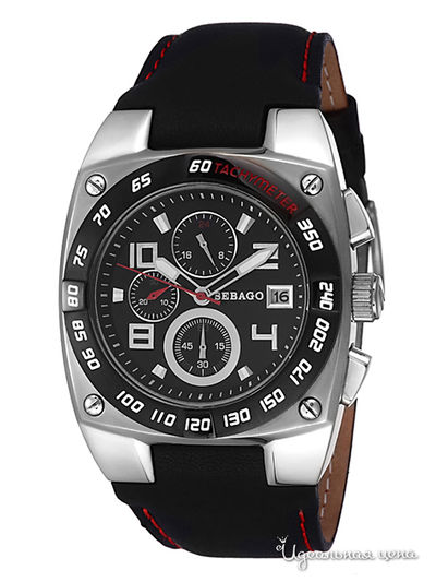 Часы Sebago, цвет цвет серебристо-черный