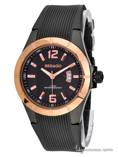 Часы Sebago, цвет цвет золотой / черный