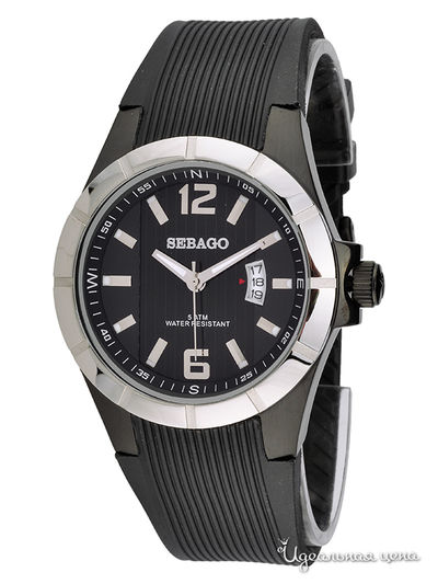 Часы Sebago, цвет цвет серебристо-черный