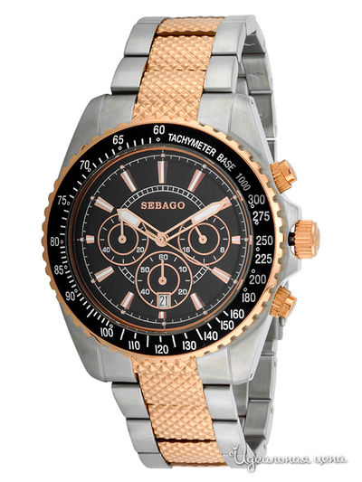 Часы Sebago, цвет цвет черный / серебристый