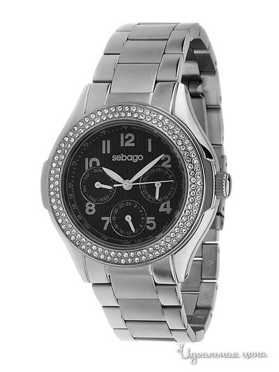 Часы Sebago, цвет цвет черный / серебристый