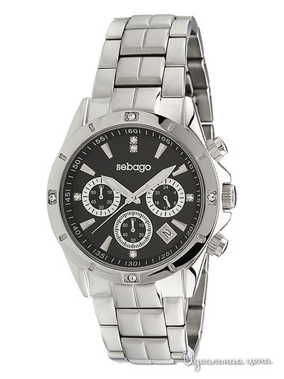 Часы Sebago, цвет цвет черный / серебристый