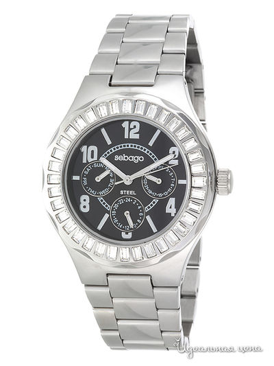 Часы Sebago, цвет цвет черный / серебристый