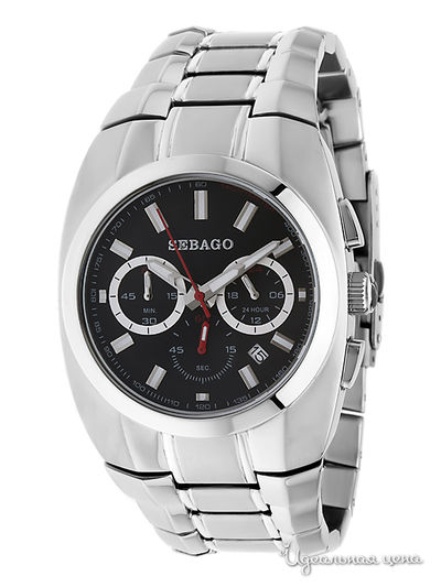 Часы Sebago, цвет цвет черный / серебристый