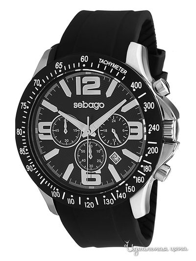 Часы Sebago, цвет цвет серебристо-черный