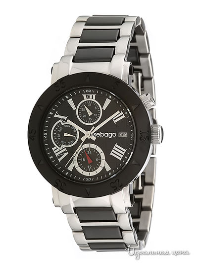 Часы Sebago, цвет цвет черный / серебристый