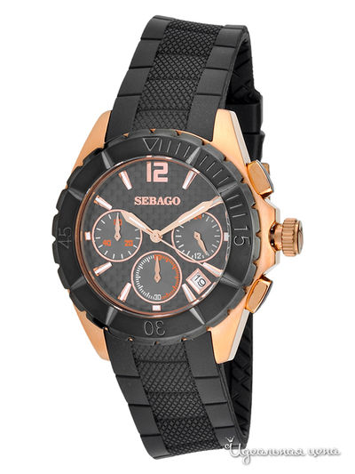 Часы Sebago, цвет цвет золотой / черный