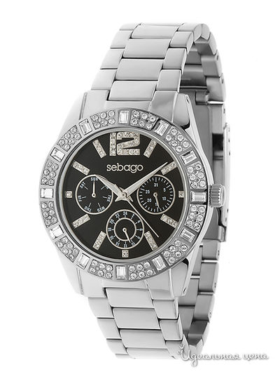 Часы Sebago, цвет цвет черный / серебристый