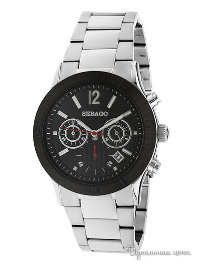 Часы Sebago, цвет цвет черный / серебристый