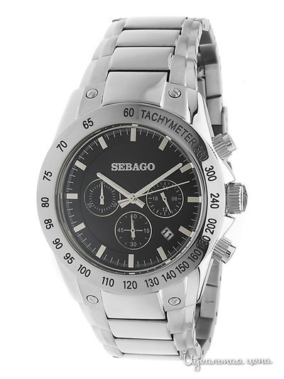 Часы Sebago, цвет цвет черный / серебристый
