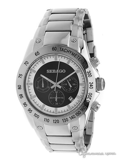 Часы Sebago, цвет цвет черный / серебристый