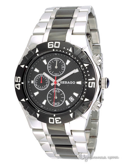 Часы Sebago, цвет цвет черный / серебристый