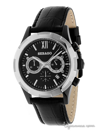Часы Sebago, цвет цвет серебристо-черный