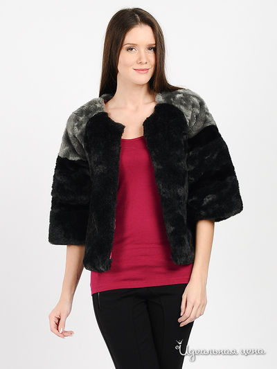 Шуба Silvian Heach, цвет цвет серый / черный