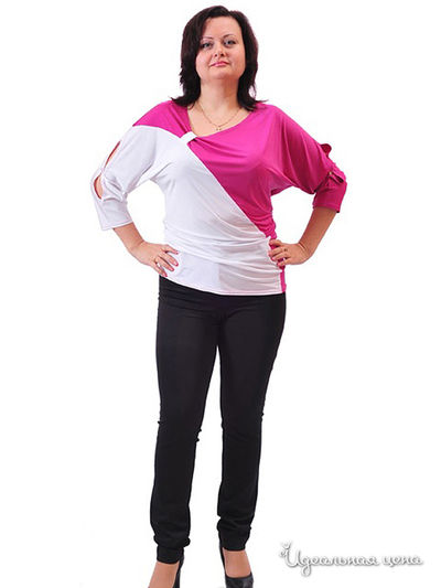 Блуза Lady Style, цвет цвет белый / розовый
