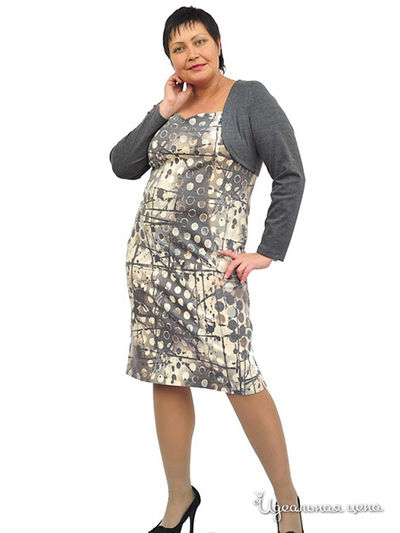 Платье Lady Style, цвет цвет серый / песочный