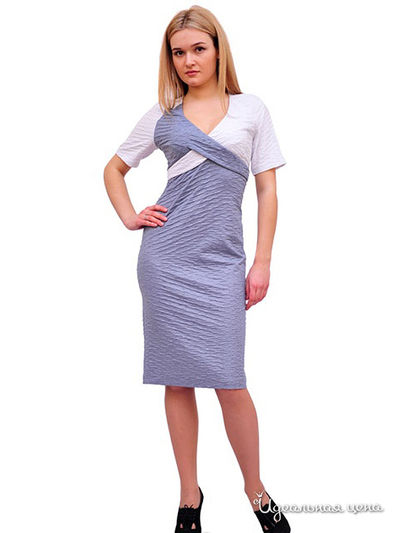 Платье Lady Style, цвет цвет белый / серый