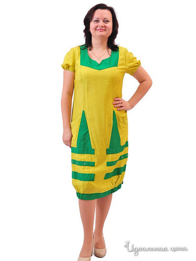 Платье Lady Style, цвет цвет желтый