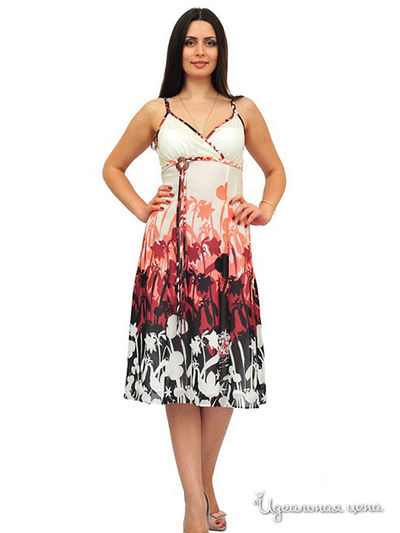 Платье Lady Style, цвет цвет молочный / бордовый