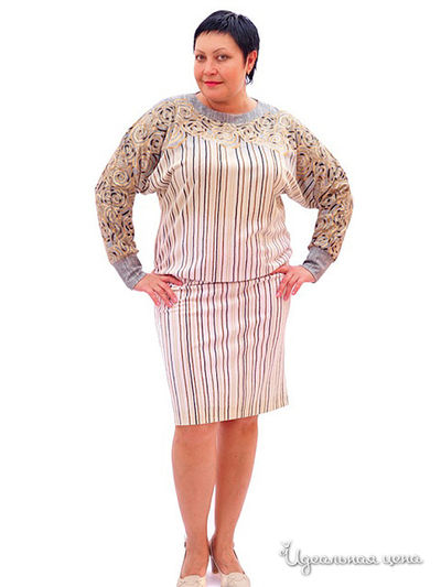 Платье Lady Style, цвет цвет бежевый