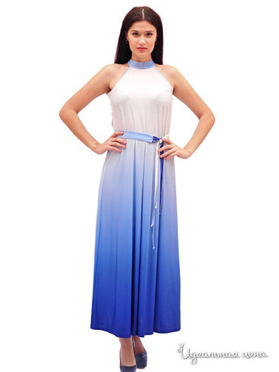 Платье Lady Style, цвет цвет голубой / белый