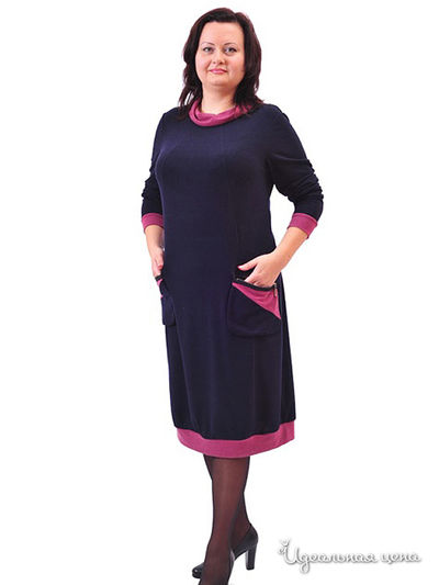 Платье Lady Style, цвет цвет темно-синий / малиновый