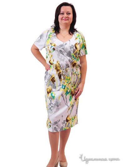 Платье Lady Style, цвет цвет белый / желтый