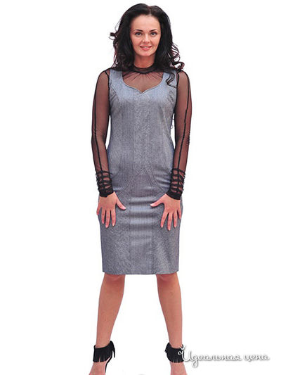 Платье Lady Style, цвет цвет серый