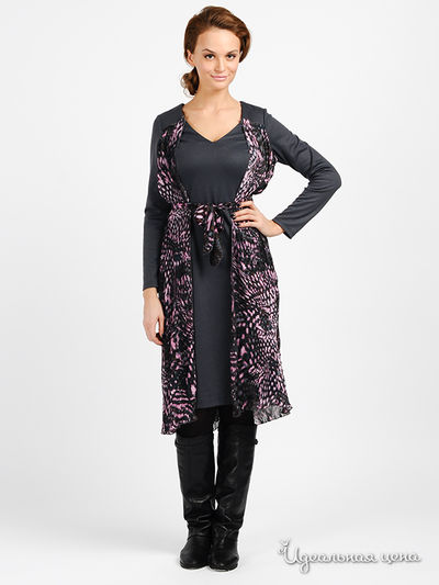 Платье Веретено, цвет цвет серый / розовый