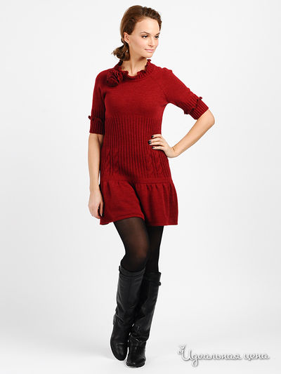 Платье Веретено, цвет цвет вишневый