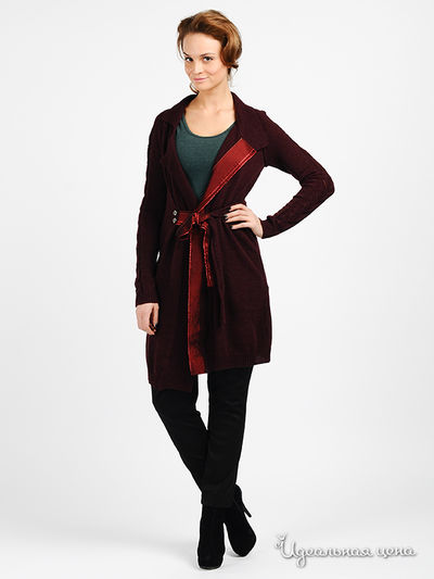 Кардиган Веретено, цвет цвет бордовый